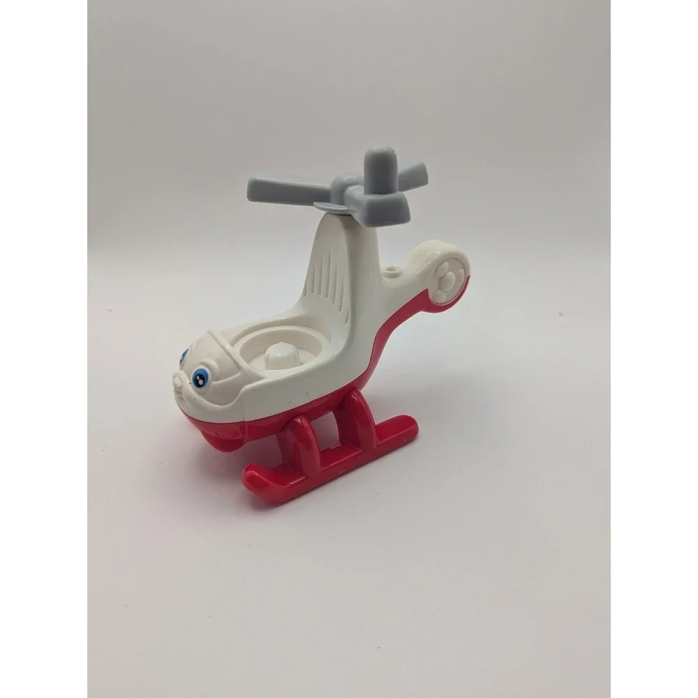 Fisher-Price Little People Red White Helicopter‎ 2001 Mattel Propeller Vehicle